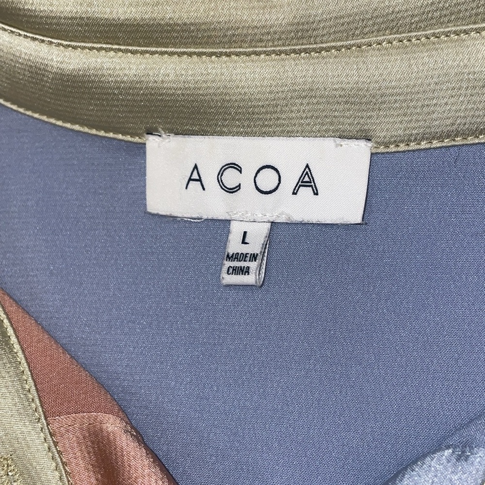 Multicolor Satin Button Down - image 2